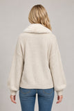 Fireside Faux Fur Cardigan (Taupe)