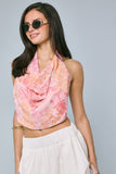 Sundry Park Halter Mesh Top (Pink Park)