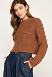 Cozy Morning Knit Sweater (Brown)