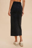 Gretchen Midi Skirt (Washed Black)