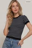 My Time Stripe Top (Black)