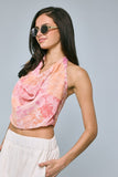 Sundry Park Halter Mesh Top (Pink Park)