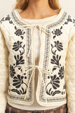 Quilted Floral Embroidered Jacket