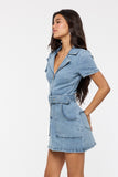 Blythe Belted Denim Mini Dress