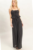 Tiered Tank & Palazzo Set (Black)