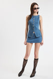 Gwen Denim Mini Skort