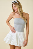 Layla Strapless Ruffle Romper