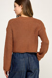 Cozy Morning Knit Sweater (Brown)
