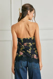 Iris Floral Stapless Top