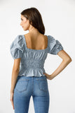 Gingham Darling Top (Blue)