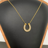 Horseshoe Rhinestone Necklace