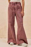 Vintage Wash Tie-Waist Pants