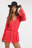 Jess Collared Long Sleeve Mini Dress