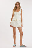 Ruffle Lace Top & Mini Skort Set