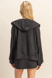 Hoodie and Skort Set (Black)
