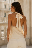 Lace Trim Halter Top