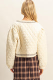 Quilted Floral Embroidered Jacket