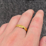 Inlaid Stars 18K Gold Plated Stainless Steel Ring