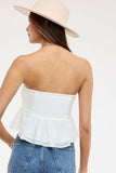 Floral Silhouette Tube Top