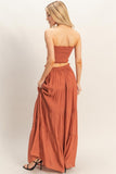 Tube Top & Tiered Skirt Set (Rust)