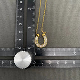 Horseshoe Rhinestone Necklace