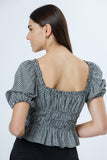 Gingham Darling Top (Black)