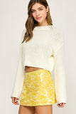 Cozy Morning Knit Sweater (White)