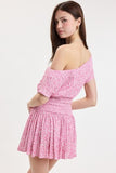 Effortless Floral Mini Dress (Snow Pink)