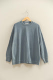 Oversized Crew Neck Sweatshirt (Dusty Navy)
