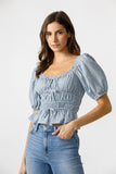 Gingham Darling Top (Blue)