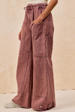 Vintage Wash Tie-Waist Pants