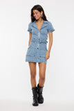 Blythe Belted Denim Mini Dress