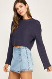 Cozy Morning Knit Sweater (Navy)