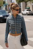 Mili Button Fitted Denim Jacket