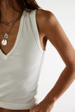 We The Free Neria V-Neck Tank Top (Ivory)