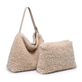 Neve Sherpa Tote Bag and Pouch